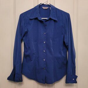 Eddie Bauer Royal Blue Button Down Long Sleeve Shirt